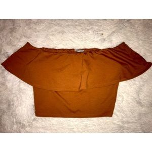 Burnt Orange/Brown Crop Top!